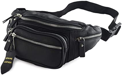 Amazon.com : Fanny Pack Multifunction, Genuine Leather Hip Bum Bag .