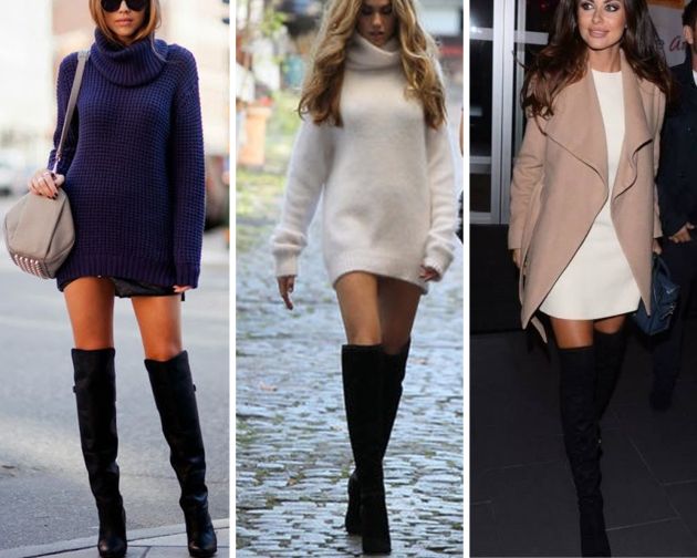 Ways to wear heeled 'over-the-knee' boots | Fashion, Dress with .