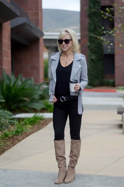 Four Ways to Wear Taupe Knee-High Boots | Taupe knee high boots .