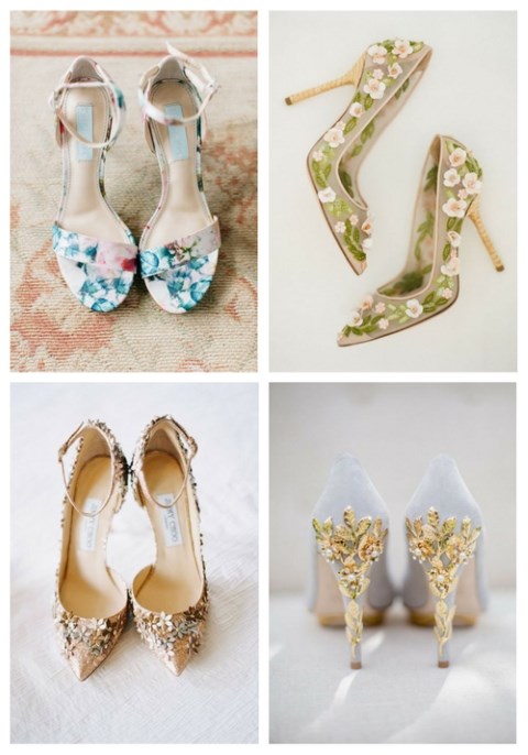 35 Floral Wedding Shoes Ideas | HappyWedd.c