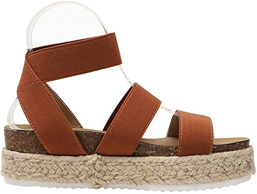 Amazon.com | Womens Casual Slide On Espadrille Platform Sandals .