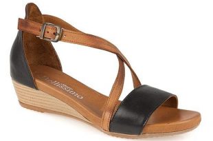 Ladies Low Wedge Leather sandal (STZYN2100) by Bellissimo @ Pavers .