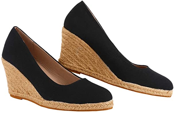 Amazon.com | Ermonn Womens Espadrilles Wedge Shoes Platform High .