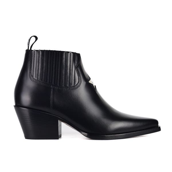 Shop Dior Womens Black Leather Dior L.A. Western Ankle Boots .