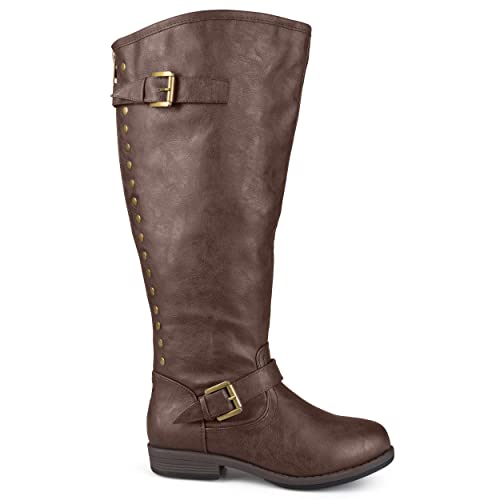 Women's Wide Calf 8.5 Brown Boots: Amazon.c