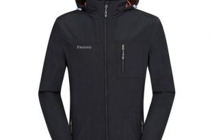 Facecozy Men Windproof Jackets 1 Layer Hooded Thin Breathable Coat .