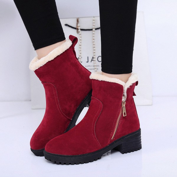 Buy Fashion Women Winter Boots Female Snow Plush Ankle Boots Flock .