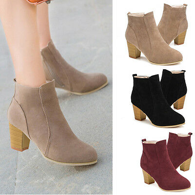 Fashion Women Fur Leather Party Winter Boots Shoes Ankle Boots .