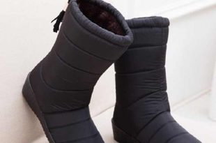 New Women Boots Female Down Winter Boots Waterproof Warm Ankle .