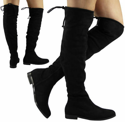 Womens Knee High Boots Ladies Long Winter Fashion Casual Low Heel .