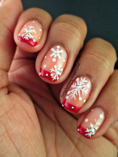 winter french tips nails designs 20 most exclusive French tip nail .
