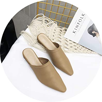 Amazon.com | Little lemon Slippers Wooden Heel Slides Ladies Mules .